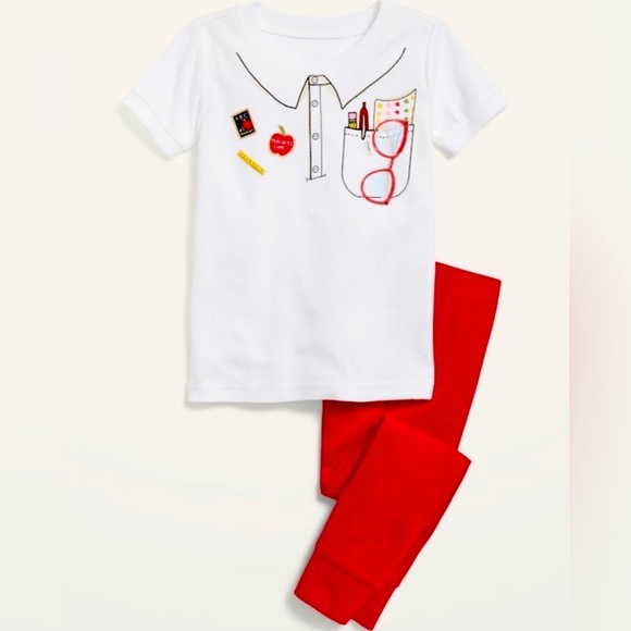 OLD NAVY TEACHER PAJAMAS SIZES 3T, 4T, 5T (NEW WITH TAGS) - Picture 1 of 1